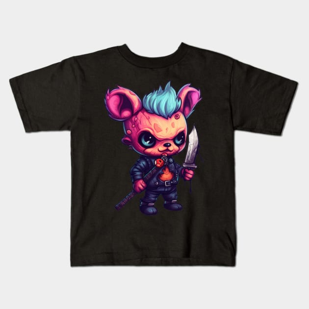 The Beast's Malevolence: Sinister Demon Bear Unleashed Kids T-Shirt by MerlinArt